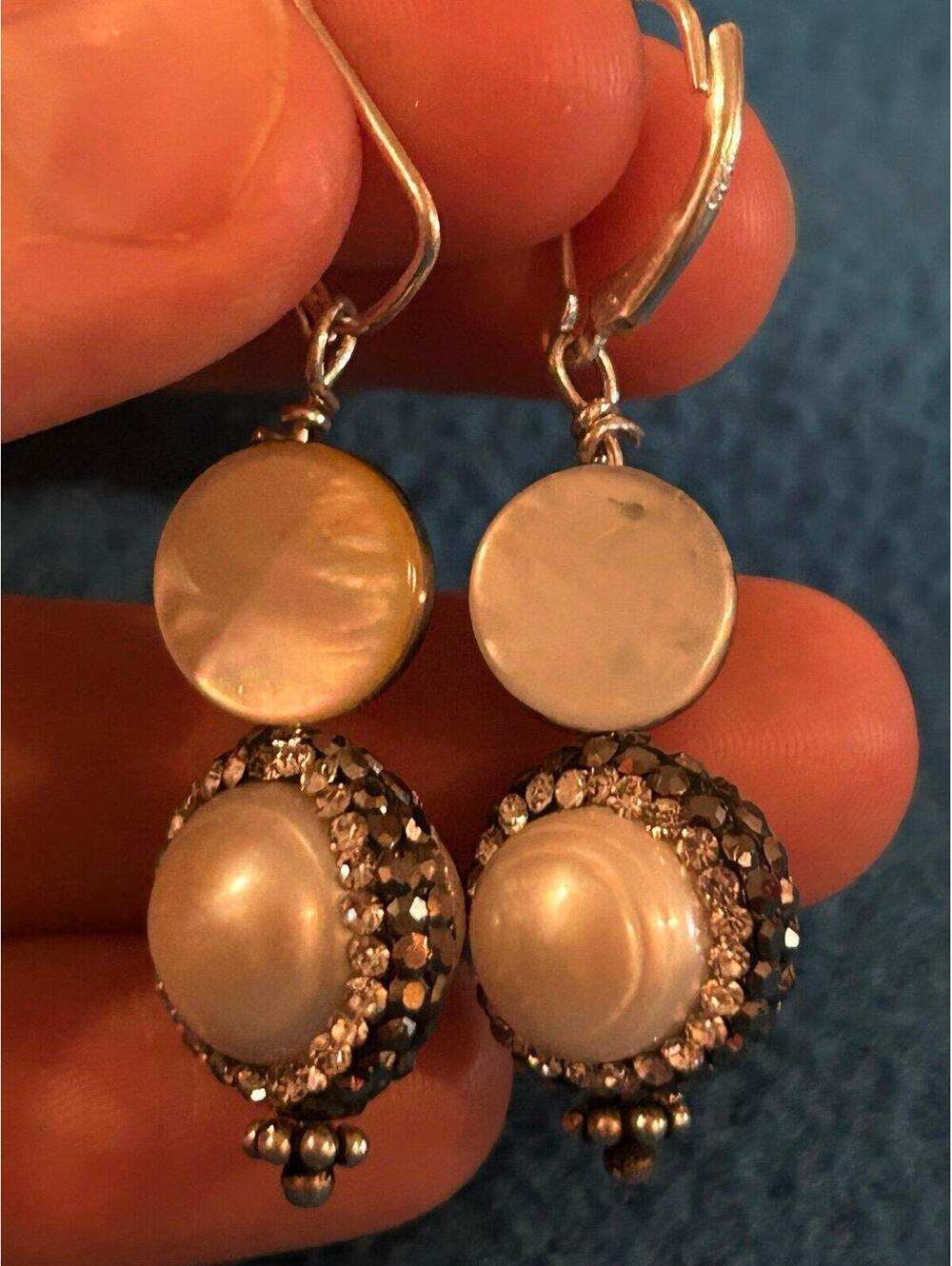 C86 earrings 925 sterling silver fun shimmer